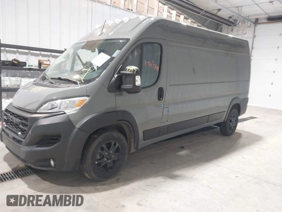 2023 Ram ProMaster Cargo with VIN 3C6LRVDG0PE502779, listed as a IAAI auction lot 41947349 with 37,569 mi miles. Bid and sale history available at carsss.com. Image 2.