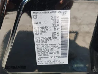 2014 Infiniti QX60 z VIN 5N1AL0MM9EC512298, wystawiony jako IAAI lot #42818328 z przebiegiem 114 427 mil mil oraz . Historia ofert i sprzedaży dostępna na DreamBid. Obrazek 9.