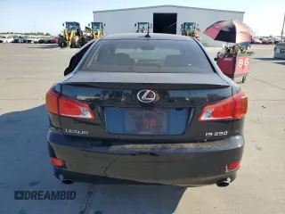 2010 Lexus IS 250 with VIN JTHBF5C28A5111898, listed as a Copart auction lot 62731095 with 181,655 mi miles and Salvage title. Bid and sale history available at DreamBid. Image 6.