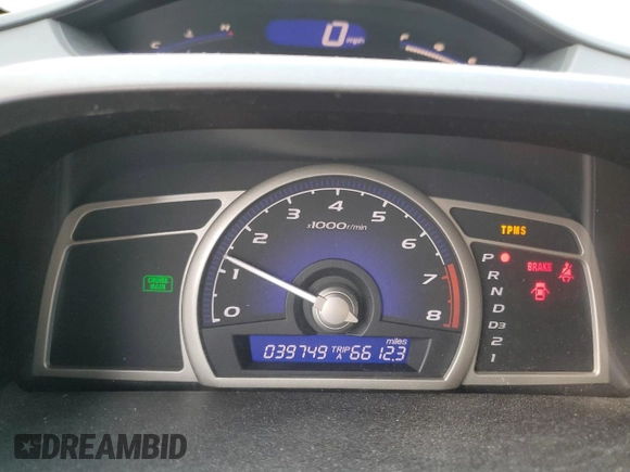 2011 Honda Civic LX with VIN 2HGFA1F55BH522350, listed as a Copart auction lot 53854795 with 39,749 mi miles and Salvage Title. Bid and sale history available at DreamBid. Image 9.