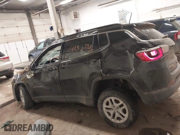 2021 Jeep Compass Sport with VIN 3C4NJDAB2MT584484, listed as a IAAI auction lot 41337382 with 96,940 mi miles and . Bid and sale history available at DreamBid. Image 14.