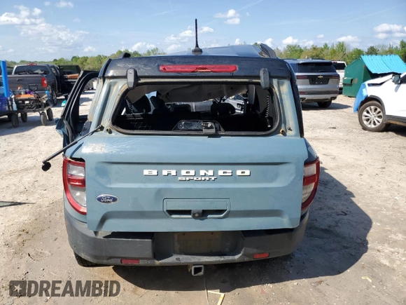 2021 Ford Bronco Sport Outer Banks with VIN 3FMCR9C64MRA77155, listed as a Copart auction lot 51614645 with Not provided miles and Non repairable. Bid and sale history available at DreamBid. Image 6.