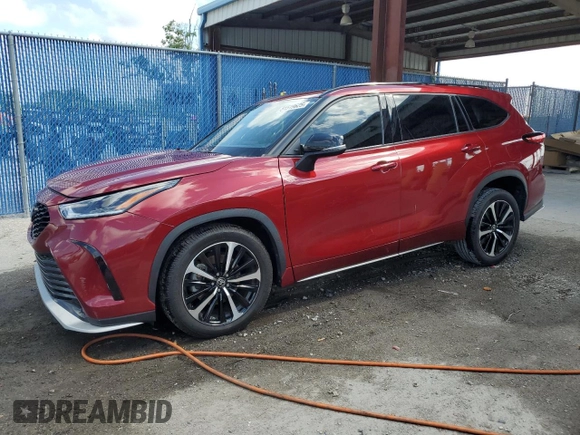 2022 Toyota Highlander XSE with VIN 5TDLZRAH7NS131474, listed as a Copart auction lot 51519625 with 74,070 mi miles and Salvage title. Bid and sale history available at DreamBid. Image 1.