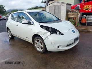 2012 Nissan LEAF SL with VIN JN1AZ0CP2CT025331, listed as a IAAI auction lot 41819282 with 75,377 mi miles. Bid and sale history available at carsss.com. Image 1.