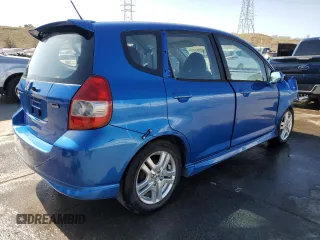 2007 Honda Fit Sport with VIN JHMGD38607S004236, listed as a Copart auction lot 52781415 with 313,559 mi miles and Salvage Title. Bid and sale history available at carsss.com. Image 3.