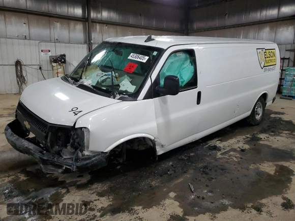 2017 Chevrolet Express Cargo Van with VIN 1GCZGHFG4H1123926, listed as a Copart auction lot 45306405 with 0 mi miles and Salvage Title. Bid and sale history available at carsss.com. Image 1.