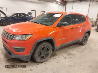2019 Jeep Compass Sport with VIN 3C4NJCAB3KT851008, listed as a IAAI auction lot 41275348 with 86,318 mi miles and . Bid and sale history available at DreamBid. Image 2.