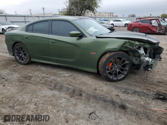2021 Dodge Charger Scat Pack with VIN 2C3CDXGJ7MH503684, listed as a Copart auction lot 42331415 with 82,114 mi miles and Salvage Title. Bid and sale history available at DreamBid. Image 4.