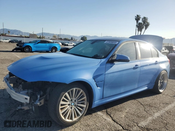 2015 BMW M3 z VIN WBS3C9C58FP806094, wystawiony jako Copart lot #52009855 z przebiegiem Nie podano mil oraz Szkody całkowita. Historia ofert i sprzedaży dostępna na DreamBid. Obrazek 1.