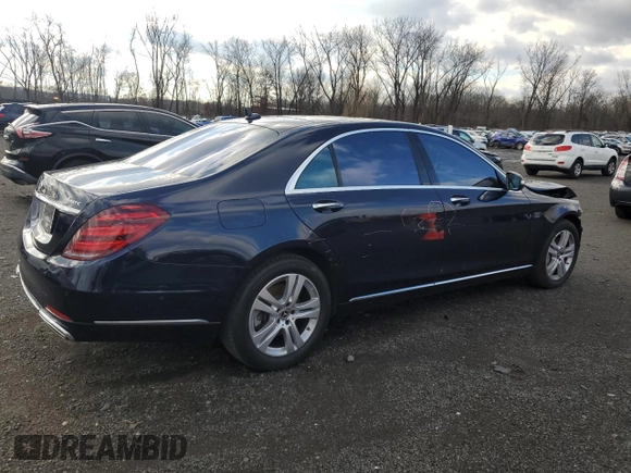 2019 Mercedes-Benz S 560 with VIN WDDUG8GB8KA483873, listed as a Copart auction lot 83876344 with 69,220 mi miles and Salvage Title. Bid and sale history available at DreamBid. Image 3.