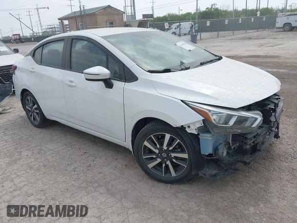 2021 Nissan Versa SV with VIN 3N1CN8EV6ML859896, listed as a IAAI auction lot 42061688 with 92,090 mi miles. Bid and sale history available at carsss.com. Image 1.