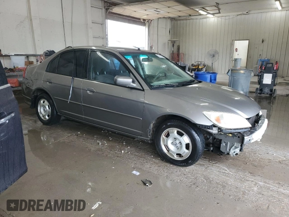 2005 Honda Civic with VIN JHMES96655S014986, listed as a Copart auction lot 53969255 with 249,499 mi miles and Salvage Title. Bid and sale history available at DreamBid. Image 4.