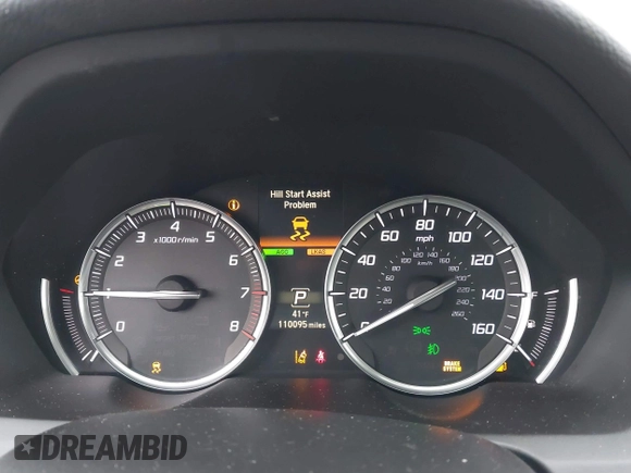 2015 Acura TLX V6 Advance with VIN 19UUB3F76FA002163, listed as a IAAI auction lot 41460668 with 110,095 mi miles. Bid and sale history available at carsss.com. Image 7.