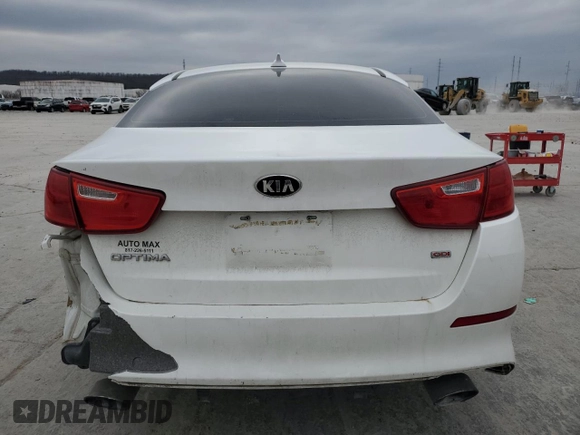 2015 Kia Optima LX with VIN KNAGM4A78F5596716, listed as a Copart auction lot 47467985 with 135,731 mi miles and Clean Title. Bid and sale history available at DreamBid. Image 6.