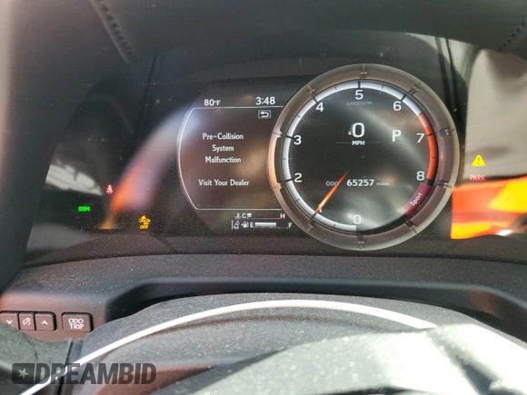 2021 Lexus ES with VIN 58AGZ1B19MU084872, listed as a Copart auction lot 44004425 with 65,257 mi miles and Salvage Title. Bid and sale history available at carsss.com. Image 9.