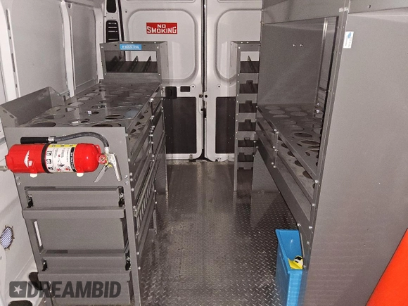 2022 Ram ProMaster Cargo with VIN 3C6MRVHG1NE114360, listed as a Copart auction lot 47051295 with 17,464 mi miles and Clean Title. Bid and sale history available at DreamBid. Image 10.