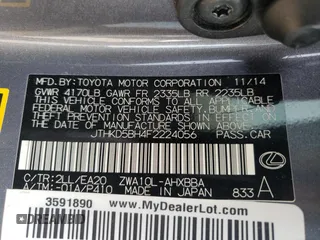 2015 Lexus CT 200h z VIN JTHKD5BH4F2224056, wystawiony jako Copart lot #53428785 z przebiegiem 97 240 mil mil oraz Szkody całkowita. Historia ofert i sprzedaży dostępna na DreamBid. Obrazek 12.