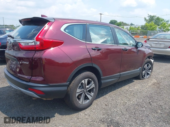 2017 Honda CR-V LX with VIN 2HKRW6H39HH206214, listed as a IAAI auction lot 40015604 with 48,982 mi miles. Bid and sale history available at carsss.com. Image 4.