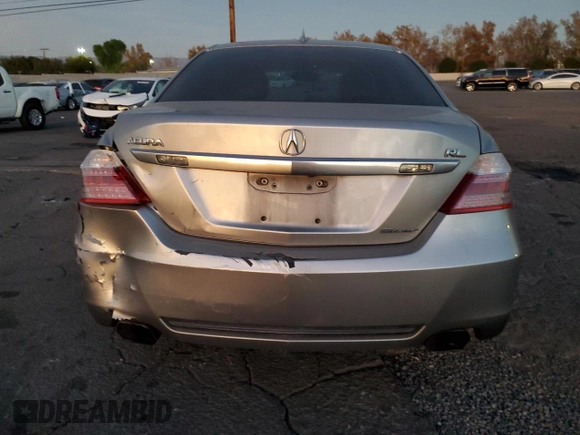 2009 Acura RL Tech Pkg with VIN JH4KB266X9C002410, listed as a Copart auction lot 85615504 with 192,840 mi miles and Salvage Title. Bid and sale history available at carsss.com. Image 6.