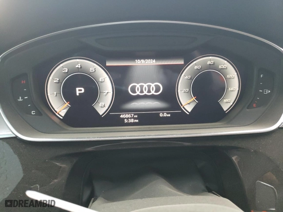 2021 Audi A8 with VIN WAU8DAF8XMN006873, listed as a Copart auction lot 73983464 with 46867 miles and Salvage Title. Bid and sale history available at carsss.com. Image 9.