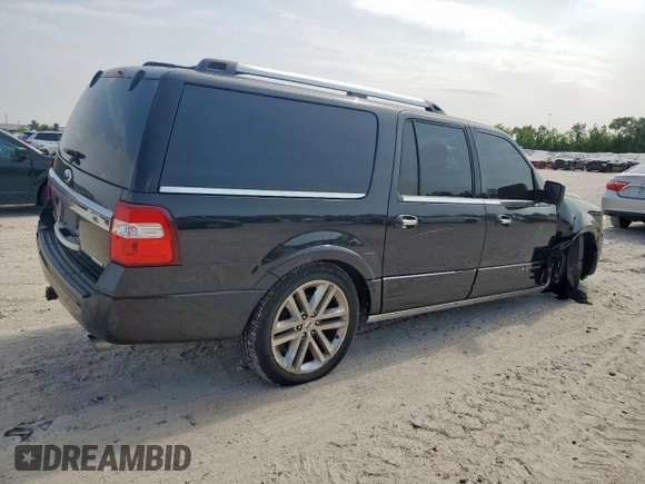 2015 Ford Expedition Max Platinum with VIN 1FMJK1LT5FEF24973, listed as a Copart auction lot 57998415 with 252,476 mi miles and Salvage title. Bid and sale history available at DreamBid. Image 3.