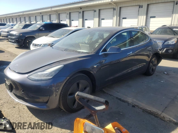 2020 Tesla Model 3 Standard Range Plus with VIN 5YJ3E1EA2LF658205, listed as a Copart auction lot 42481975 with 55,303 mi miles and Salvage Title. Bid and sale history available at DreamBid. Image 1.