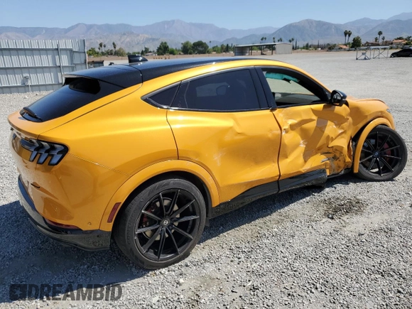 2022 Ford Mustang Mach-E GT with VIN 3FMTK4SE1NMA10334, listed as a Copart auction lot 57362275 with 34,614 mi miles and Salvage title. Bid and sale history available at DreamBid. Image 3.