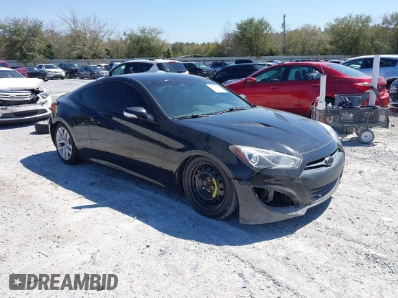 2015 Hyundai Genesis Coupe 3.8L Base with VIN KMHHT6KJ8FU127658, listed as a IAAI auction lot 41821709 with 94,086 mi miles and . Bid and sale history available at DreamBid. Image 1.