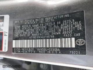 2016 Toyota Camry Hybrid LE with VIN 4T1BD1FK4GU199788, listed as a IAAI auction lot 41776667 with 149,521 mi miles. Bid and sale history available at carsss.com. Image 9.