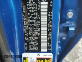 2020 Toyota Camry LE with VIN 4T1C11AK7LU374582, listed as a Copart auction lot 48851475 with 79,532 mi miles and Salvage Title. Bid and sale history available at DreamBid. Image 12.