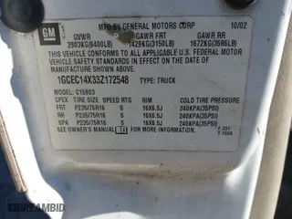 2000 Chevrolet Silverado 1500 with VIN 1GCEC14V3YE295652, listed as a IAAI auction lot 41270896 with 315,276 mi miles. Bid and sale history available at carsss.com. Image 9.
