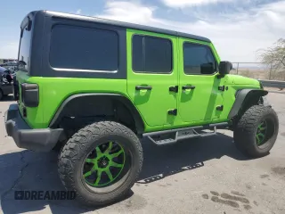2018 Jeep Wrangler Unlimited Sport with VIN 1C4HJXDG7JW115516, listed as a Copart auction lot 58231735 with 52,992 mi miles and Salvage title. Bid and sale history available at DreamBid. Image 3.