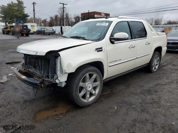 2013 Cadillac Escalade EXT Premium with VIN 3GYT4NEF7DG362186, listed as a Copart auction lot 47629115 with 155,003 mi miles and Salvage Title. Bid and sale history available at carsss.com. Image 1.