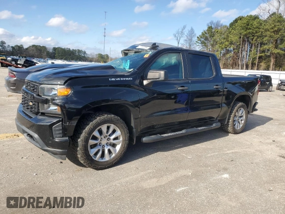 2020 Chevrolet Silverado 1500 Custom with VIN 3GCPWBEK4LG137008, listed as a Copart auction lot 87050564 with 169,386 mi miles and Salvage Title. Bid and sale history available at carsss.com. Image 1.