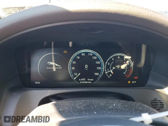 2020 Jaguar XF with VIN SAJBK4FX5LCY83189, listed as a Copart auction lot 47602005 with 10,708 mi miles and Salvage Title. Bid and sale history available at DreamBid. Image 9.