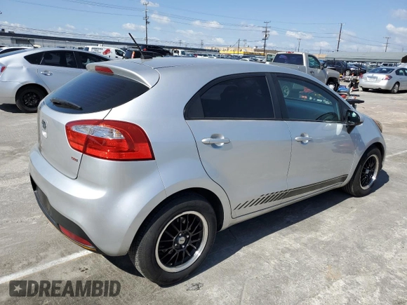 2012 Kia Rio LX with VIN KNADM5A37C6092993, listed as a Copart auction lot 48458034 with 108,314 mi miles and Salvage Title. Bid and sale history available at DreamBid. Image 3.