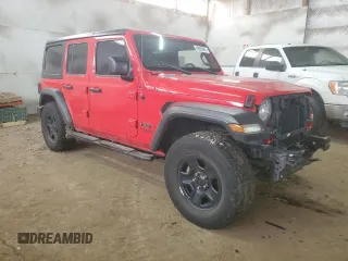 2020 Jeep Wrangler Unlimited Sport with VIN 1C4HJXDN5LW130646, listed as a Copart auction lot 88089985 with 66,244 mi miles and Salvage title. Bid and sale history available at DreamBid. Image 4.