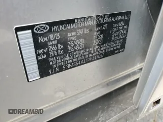 2023 Hyundai Santa Fe Calligraphy with VIN 5NMS54AL1PH647057, listed as a Copart auction lot 55030445 with 21,529 mi miles and Salvage title. Bid and sale history available at DreamBid. Image 13.