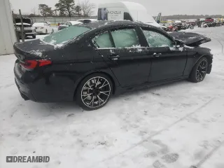2023 BMW M5 with VIN WBS83CH05PCL17144, listed as a Copart auction lot 44081215 with 0 mi miles and Salvage Title. Bid and sale history available at carsss.com. Image 3.