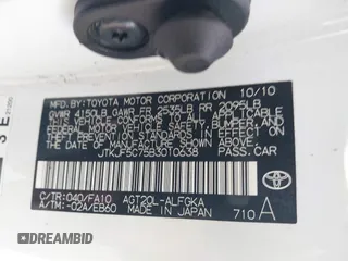 2011 Scion tC z VIN JTKJF5C75B3010638, wystawiony jako IAAI lot #42127293 z przebiegiem 149 320 mil mil oraz . Historia ofert i sprzedaży dostępna na DreamBid. Obrazek 9.