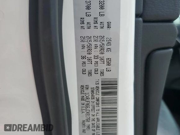 2018 Jeep Grand Cherokee Upland with VIN 1C4RJFAG6JC491760, listed as a Copart auction lot 60983795 with 84,713 mi miles and Salvage title. Bid and sale history available at DreamBid. Image 13.