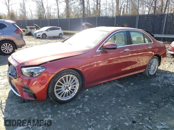 2023 Mercedes-Benz E 350 with VIN W1KZF8EB0PB139094, listed as a Copart auction lot 46427445 with 21,303 mi miles and Salvage Title. Bid and sale history available at DreamBid. Image 1.