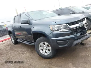 2019 Chevrolet Colorado 4WD Work Truck with VIN 1GCGTBEN8K1306088, listed as a IAAI auction lot 41807366 with 57,376 mi miles. Bid and sale history available at carsss.com. Image 1.