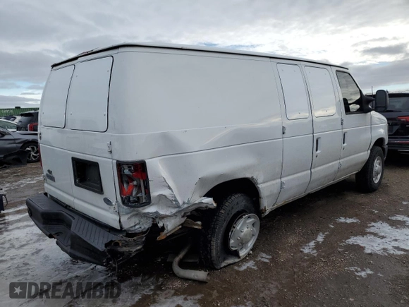 2008 Ford Econoline Cargo Commercial with VIN 1FTNE24L48DA23633, listed as a Copart auction lot 43053795 with 184,923 mi miles and Salvage Title. Bid and sale history available at DreamBid. Image 3.