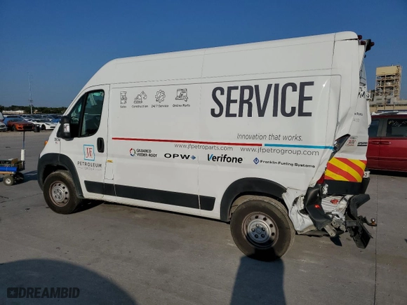 2023 Ram ProMaster Cargo Van with VIN 3C6LRVCG3PE549600, listed as a Copart auction lot 75925544 with 32,352 mi miles and Salvage Title. Bid and sale history available at carsss.com. Image 2.