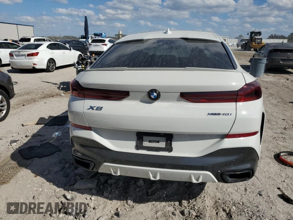 2022 BMW X6 xDrive40i with VIN 5UXCY6C09N9J04735, listed as a Copart auction lot 45084665 with 46,543 mi miles and Salvage Title. Bid and sale history available at carsss.com. Image 6.