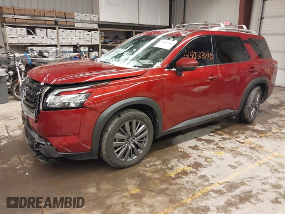 2023 Nissan Pathfinder SL with VIN 5N1DR3CD7PC230257, listed as a IAAI auction lot 41403340 with 22,698 mi miles and . Bid and sale history available at DreamBid. Image 18.