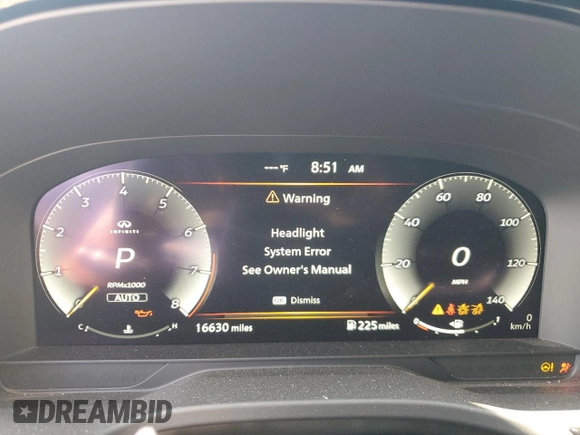 2023 Infiniti QX60 Luxe with VIN 5N1DL1FS1PC354203, listed as a Copart auction lot 59035505 with 16,630 mi miles and Salvage title. Bid and sale history available at DreamBid. Image 9.