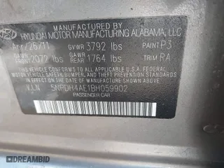 2011 Hyundai Elantra GLS PZEV with VIN 5NPDH4AE1BH059902, listed as a IAAI auction lot 41827426 with 198,957 mi miles. Bid and sale history available at carsss.com. Image 9.
