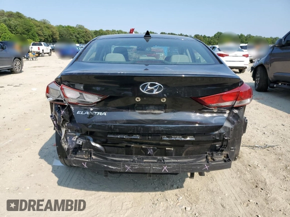 2017 Hyundai Elantra SE with VIN KMHD84LF0HU433030, listed as a Copart auction lot 59185345 with 77,776 mi miles and Salvage title. Bid and sale history available at DreamBid. Image 6.